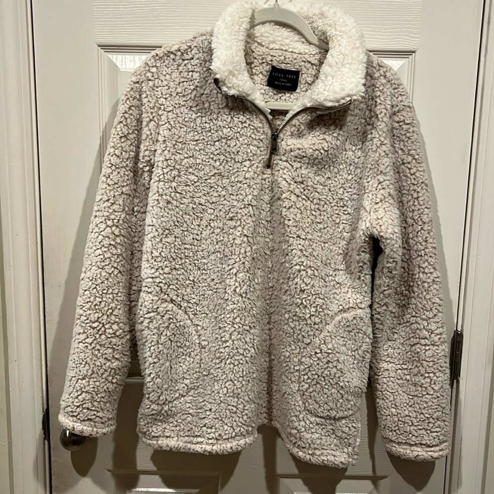 LOVE TREE Sherpa Pullover
